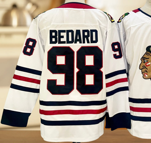 Camiseta de hockey de los Chicago Blackhawks # 98 Bedard # 88 Kane # 7 Esposito # Colección de Uniformes Cosidos para Hombre 19 Toews - Product Image 2