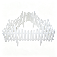 Clôture de jardin en plastique blanc Sunsbuild, à emboîtement, 6 pieds, avec bordure à pointes, pour pelouse extérieure, parterre de fleurs, cour