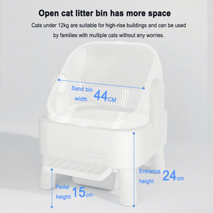 Intelligente Katzentoilette mit Ein-Klick-Automatischer Streuwechselung über Smartphone Sicherheitssystem Automatische Pause bei Annäherung von Haustieren - Product Image 5