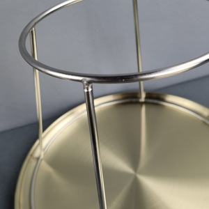 Soporte de acero inoxidable para servir comida y frutas de <span class=keywords><strong>Pizza</strong></span> de Metal de alambre de plata para accesorios de cocina Hotel soporte de <span class=keywords><strong>Pizza</strong></span> - Product Image 3