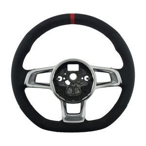 Nouveau produit phare : Volant en cuir perforé Alcantara avec surpiqûres rouges pour Volkswagen VW GTI7 Golf MK7 - Product Image 1