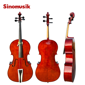 <span class=keywords><strong>Violonchelo</strong></span> HC35 de Arce Flameado Barnizado a Mano en Rojo Marrón Brillante de la Marca Sinomusik - Product Image 4