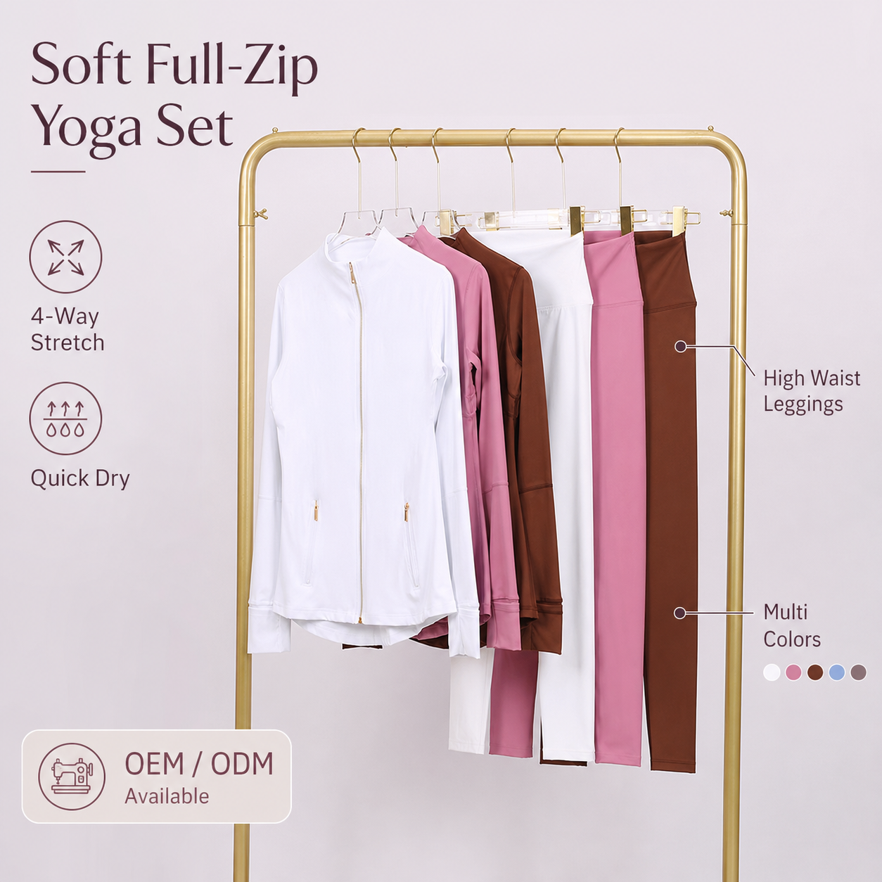 Breathable Yoga Suit Stretchy Material Sports Apparel Slim Fit Design Ideal For Pilates Running Outdoor Movement