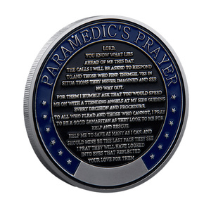 Moneda Conmemorativa de Metal, Artesaní<span class=keywords><strong>a</strong></span> Personalizada con Temática Médica, Recuerdo de <span class=keywords><strong>Ambulancia</strong></span>, Línea de Vida, Texto de Oración, Agradecimiento - Product Image 6