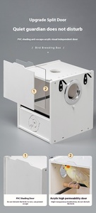 Acrylic PVC Transparent Bird Breeding <strong>Box</strong> Insulated Nesting <strong>Box</strong> with Slide-Out Drawer Observation Incubation Cage for Birds - Product Image 3