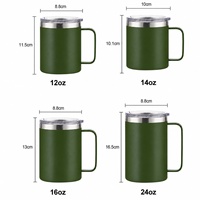 Gobelet isotherme de camping personnalisé avec logo imprimé, vente en gros, 10 oz, 12 oz, 14 oz, double paroi en acier inoxydable, tasse à café de voyage
