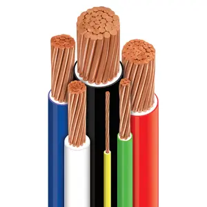 Thwn And Thhn Copper Electric Wire Power Cable 14 12 10 8 AWG Electrical Wire Nylon Electric Building Cable