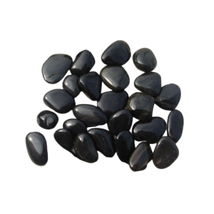 Spiaggia messicana di colore nero lucidato paesaggistica ciottoli di fiume per il percorso del giardino - Product Image 1