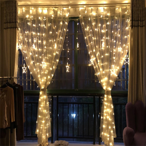 Guirlande lumineuse à lumière LED, 2 m x 1 m, 3m x 3m, 6 m x 3m, pour noël, décoration, pour l'extérieur, pour maison, mariage - Product Image 2