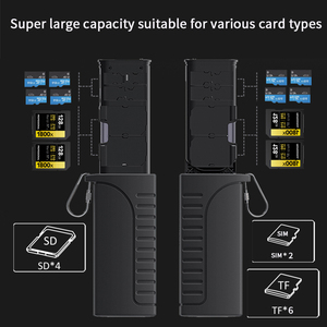 2 in 1 Memory <strong>Card</strong> Reader Storage Case 5Gbps High Speed Flash Reading IP54 Waterproof Multi Slot Box for SD TF <strong>Card</strong> - Product Image 4