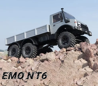 CROSSRC EMO NT6, Camioneta Todoterreno Eléctrica a Escala 1:10 con Control Remoto de 6 Canales y 100M de Alcance, 6WD RTR para Adultos