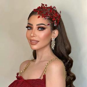Accesorios de Boda Europeos y Americanos, Peineta de Novia con Pedrería, Tocado de Dama de Honor, Diadema Brillante para Fiesta - Product Image 1
