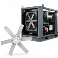 Pale de ventilateur de refroidissement pour compresseur d'air à piston P3-AL, angle réglable, en alliage d'aluminium, impeller axial haute résistance