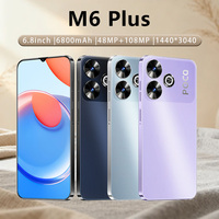 Último Modelo de Teléfono Celular M6 Plus 5G, Pantalla Ancha HD de 6.8 Pulgadas, Batería de Larga Duración de 6800mAh, Teléfono Inteligente Android Global 5G con Doble SIM