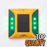 Réflecteur routier solaire direct usine, étanche IP68, à LED double face clignotant avec allumage/extinction automatique