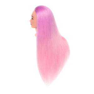 Maniquíes de entrenamiento de cabello de fibra sintética rubia Maniquí de peinado trenzado de Cabello Hermoso para mujer - Product Image 5