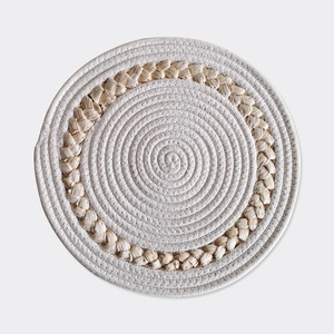 Mantel Individual de cáscara de maíz trenzado de paja trenzado de hilo de algodón ecológico clásico creativo para el hogar con color y tamaño personalizados - Product Image 2