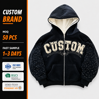 Sweat à capuche personnalisé de haute qualité, en gros, épais, brodé, avec patch brodé, type pull, en tissu éponge