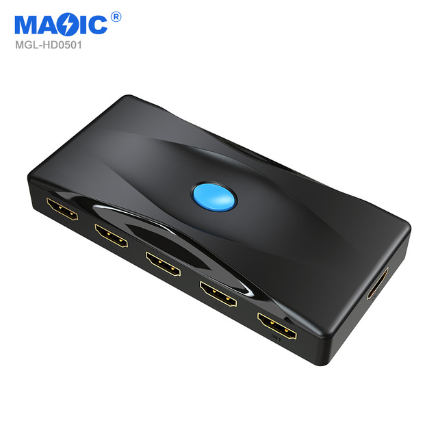 4k 60hz 5 Port HDMI Switcher Selector Box HDMI Switch 5 in 1 Out HDMI Video Switcher