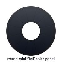 Panneau solaire circulaire noir personnalisé Sunpower 6V 3W 2W 1W ETFE, petit panneau solaire pour ventilateur de grenier solaire rond