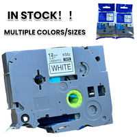 Rubans d'imprimante Brother 12 mm noir sur blanc, cassette de ruban adhésif compatible