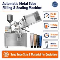 Machine de remplissage automatique pour crèmes et gels de soin (peau, cheveux, corps) et tubes de dentifrice en aluminium ou plastique