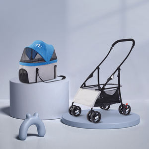 Chariot durable pour animaux de compagnie <span class=keywords><strong>Amazon</strong></span> Offre Spéciale avec roues <span class=keywords><strong>Poussette</strong></span> pour <span class=keywords><strong>chien</strong></span> de petit animal pour voyager - Product Image 5