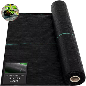 Estera de malezas de plástico agrícola negro a bajo precio de fábrica PP/PE cubierta de suelo tejida servicio de procesamiento de moldes Control efectivo malezas - Product Image 5