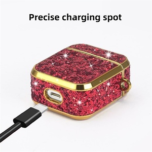 ใหม่ Glitter Bling Air Pods 1/2เคสพร้อมตะขอพวงกุญแจเพชร<span class=keywords><strong>ด</strong></span>ีไซน์สุดหรูสำหรับ Apple Airpods 1 2 - Product Image 2