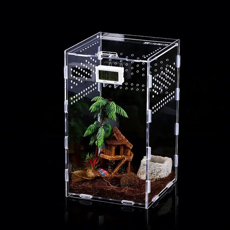 1 Boîte de présentation en acrylique de haute qualité pour reptiles en acrylique, terrarium, vente en gros en usine