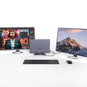 4K 60Hz Docking Station với 100W PD USB C <span class=keywords><strong>Dock</strong></span> trạm HDMI kép màn hình cho máy tính xách tay cho Mac <span class=keywords><strong>Mini</strong></span> <span class=keywords><strong>Dock</strong></span> MacBook MST <span class=keywords><strong>Dock</strong></span> - Product Image 1