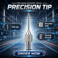 Height Gauge Probe, M2.5 Dial Indicator, Tungsten Steel Flat-Tip Probe, Diameter 0.45 X 8 mm Custom Sizes Available Per Drawings
