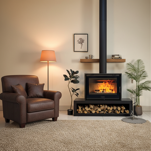 Poêle <span class=keywords><strong>à</strong></span> <span class=keywords><strong>granulés</strong></span> de bois automatique moderne pour chauffage central de l'eau, brûleur <span class=keywords><strong>à</strong></span> biomasse, <span class=keywords><strong>foyer</strong></span> autonome pour maison - Product Image 1