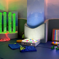 Kit de lumière à fibres optiques sensorielles interactif pour tube à bulles, pour l'autisme multisensoriel et l'apprentissage, éclairage de la pièce