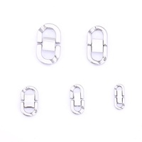 VEROMCA Fermoir chaîne cubaine en acier inoxydable Denim Bijoux Fermoir connexion plat Accessoires