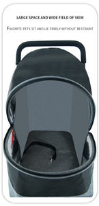 Poussette de luxe pliable 2026 à quatre roues pour animaux de compagnie, transporteur portable pour chats et chiens, modèle japonais - Product Image 4