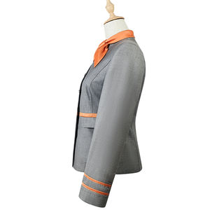 Divise aeree personalizzate completi di volo Blazer e pantaloni set Air <span class=keywords><strong>Hostess</strong></span> <span class=keywords><strong>Hostess</strong></span> uniforme per le donne - Product Image 3