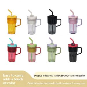 แก้วน้ำแบบมีหลอดดูด ขนาดใหญ่ 680 มล. 22 ออนซ์ ดีไซน์ทันสมัย โปร่งใส เป็นมิตรกับสิ่งแวดล้อม เหมาะสำหรับใช้ในบ้านและสำนักงาน - Product Image 3