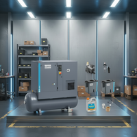 Compresseur à vis à injection d'huile G5 PACNK FM FF TM FF FM 5.5KW, refroidi par air, 26.1-28.4cfm, 8.5-10.5bar, garantie 1 an