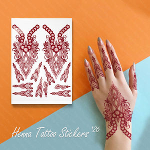 ملصق وشم حناء مؤقت بتصميم مهندي ليلى غير سام مقاوم للماء وقابل للنقل بالماء - Product Image 3