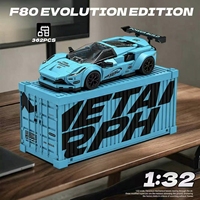 PB PB8856 2026 Nuevo MOC, Modelo de Auto Deportivo Azul a Escala 1:32, Material ABS, 362 Piezas, Estuche de Exhibición, Juguete Electrónico para Adultos