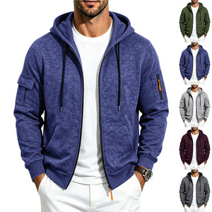 Chaquetas Casuales <span class=keywords><strong>de</strong></span> Forro Polar Resistente <span class=keywords><strong>con</strong></span> Múltiples Bolsillos, Sudaderas <span class=keywords><strong>con</strong></span> <span class=keywords><strong>Cremallera</strong></span> al por Mayor para Europa y América - Product Image 2