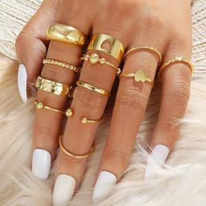 개인화 된 다중 모델 합금 손가락 반지 세트 보석 - Product Image 3