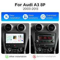 Navegación GPS para coche Junsun para Audi A3 8P 2003-2013, reproductor de DVD táctil de 9 pulgadas, reproductor multimedia Android para coche.