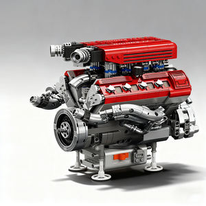 Reobrix 33015 Kit de blocs de construction bricolage modèle de moteur W16 avec moteur STEM modèle d'ingénierie mécanique technologie assemblage ornements - Product Image 1
