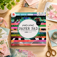 Bloc de papier photo 170 g/m² pour scrapbooking, 36 feuilles, 18 motifs, papier décoratif pour journalisation, fabrication de cartes et loisirs créatifs