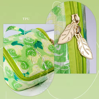 Fermeture éclair TPU pour sac de voyage, grande capacité, rangement de maquillage, motif floral