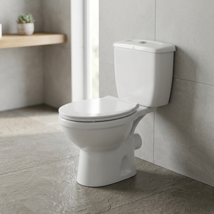 Conjunto de inodoro de cerámica Vistaar y lavabo con pedestal, sifón en P, sanitario para baño, montaje en suelo. - Product Image 4