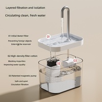 Fontaine à eau automatique pour chat et distributeur de nourriture pour animaux de compagnie avec bols en céramique, alimentation USB, séparation eau-électricité pour chiens et chats