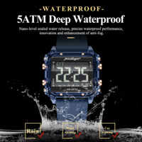 Jam Tangan Digital Olahraga Pria Poedagar E123 Layar LED Tahan Air 50M Multifungsi Elektronik